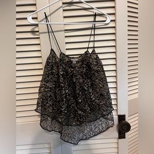 Metallic Lace Cami Top